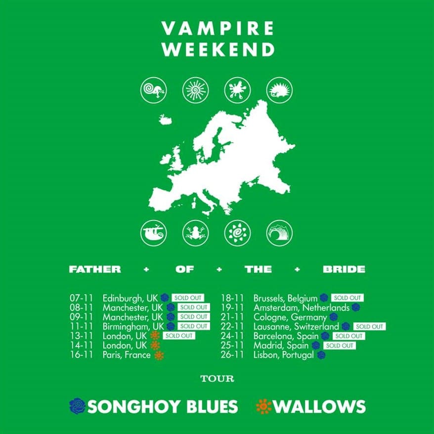Vampire Weekend FOTB Tour Poster Recovery Magazine